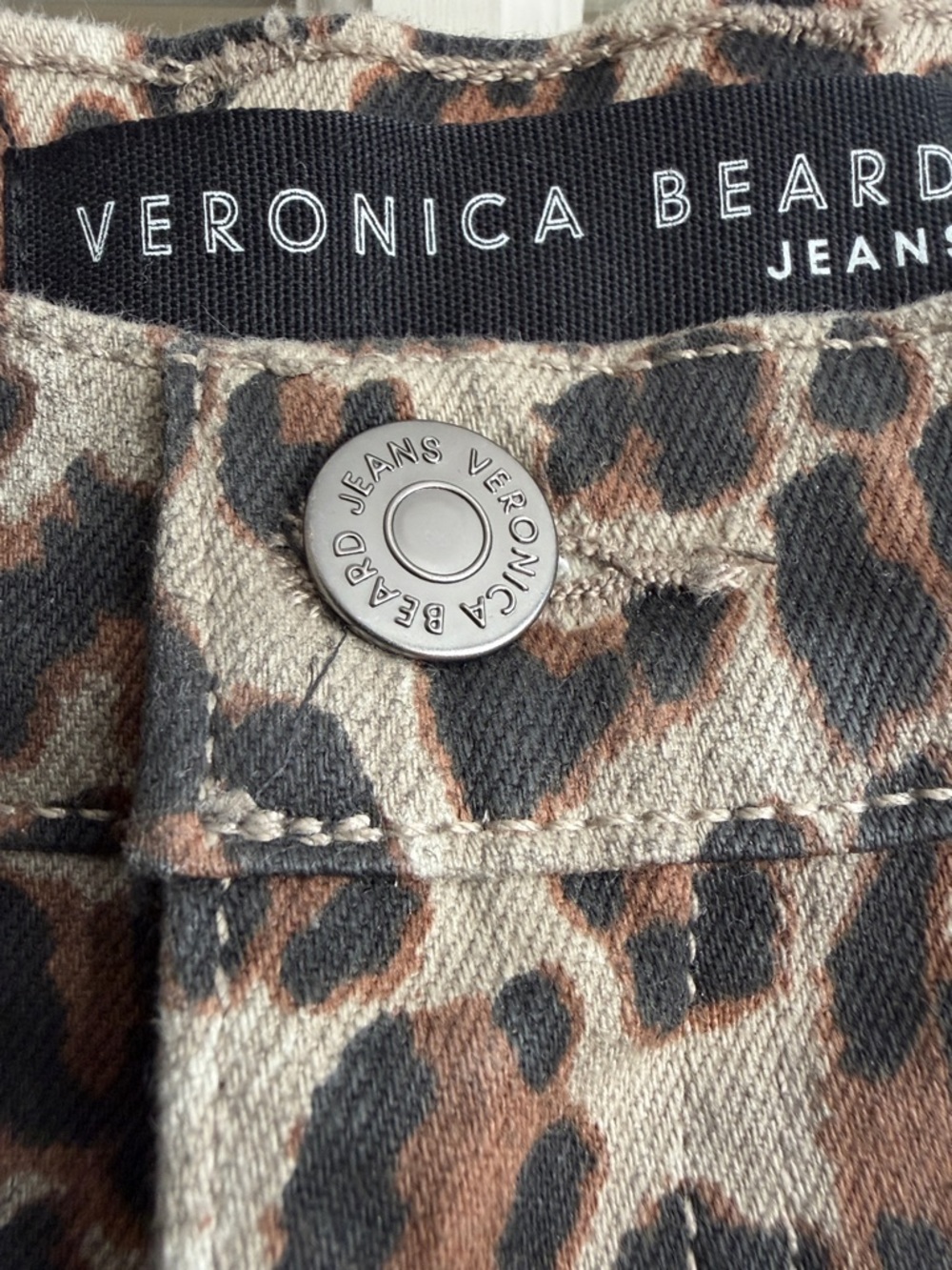 Veronica Beard Leopard-Print Skinny Jeans in Brown and Black